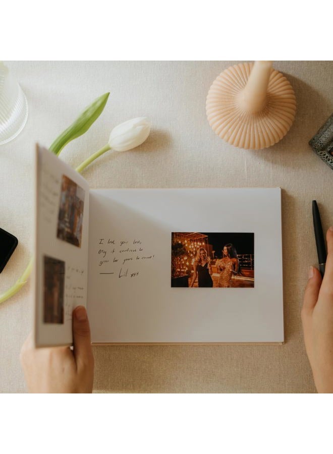 ZICOTO Beautiful Wedding Guest Book for Your Wedding Reception - Simply Elegant Guestbook to Sign in and Add Polaroid Photos - The Perfect Wedding Or Baby Shower Guest Book for The Special Day - Image 4